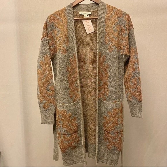 Lovestitch Sweater Winter Solstice Belted Cardigan Long Women’s Size Small Gray - Picture 11 of 14